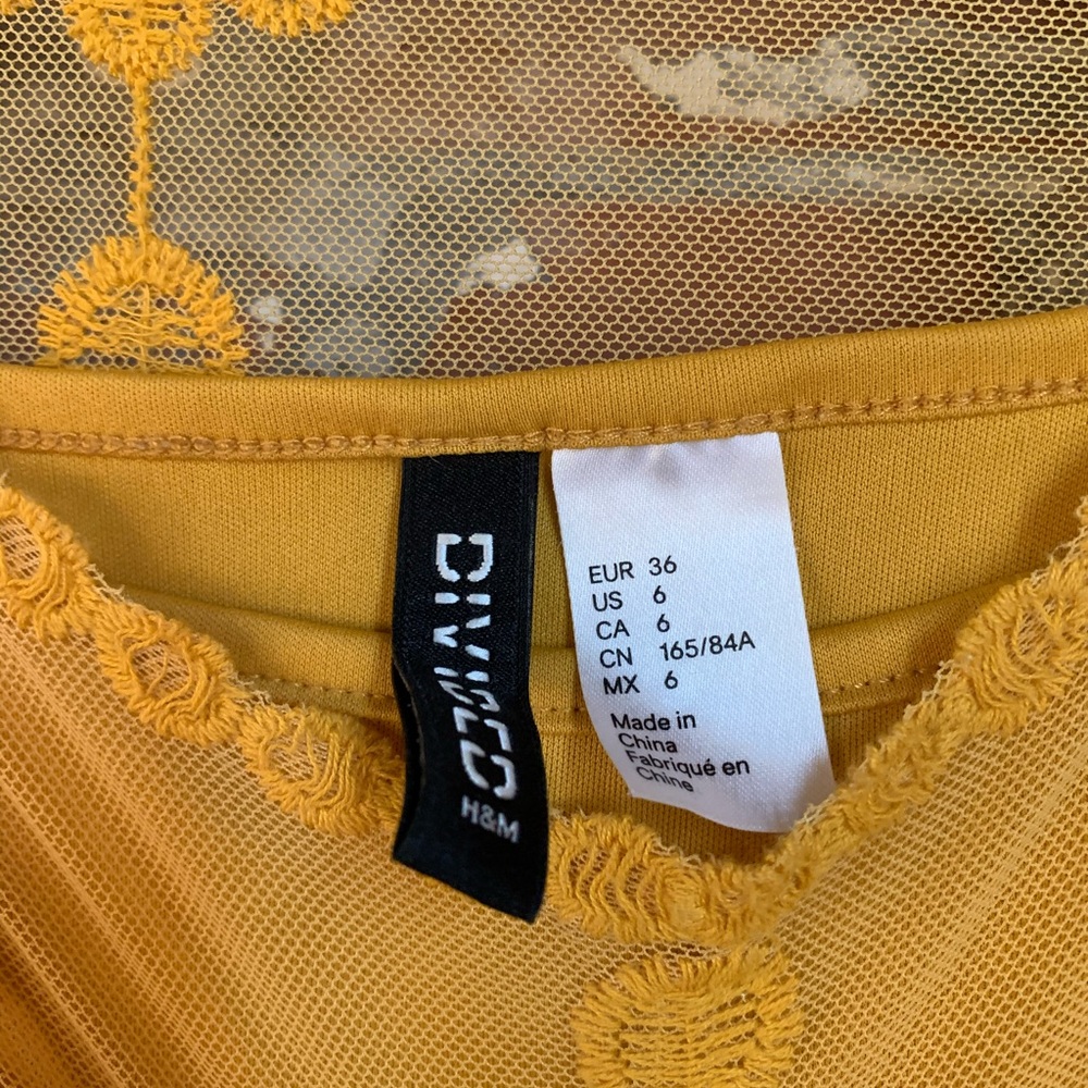 Mustard Lace Dress - Picture 4 of 4